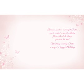 Birthday Cards To A Special Sister 6" X 8" Size - We also have multipack/christmas cards packs/thank you cards multipack/wholesale/multipack