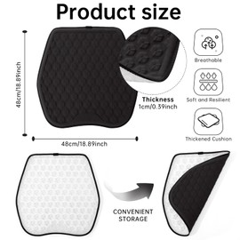 LY4U 3D Honeycomb Gel Seat Cushion for Office Chair & Car Seat, 48x48cm Cooling Pressure Relief Cushion with Breathable Support for Wheelchair Bench and Home Use