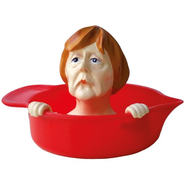 Lemon Squeezer "Angie" Made Of Sturdy Cast Resin, Hand-painted, Food-safe Colours, Squeeze It! Diameter 12 cm, Height 10 cm, 40580, “Angela Merkel Lemon Press,” by Inkognito artist: Inkognito • Christmas • Kitchen & Breakfast • Household • This & The
