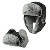 TOP-EX L/XL Winter Waterproof Trapper Hat Faux Leather Warm Fleece