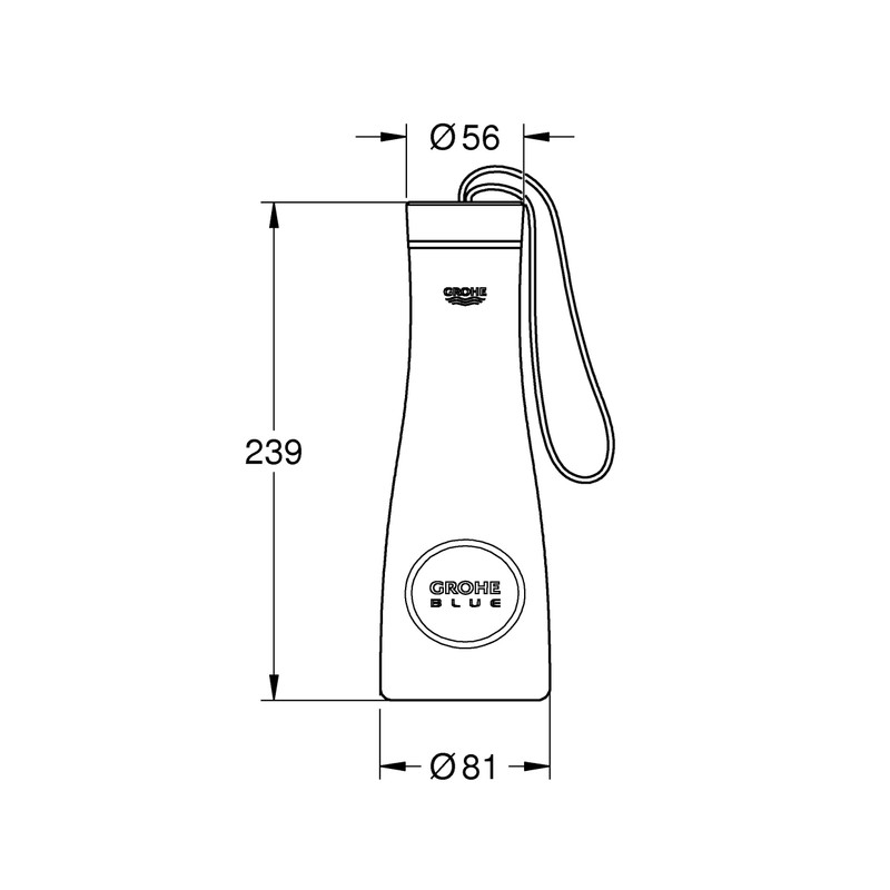 GROHE 40848DL0 Blue Thermal Water Bottle, Warm Sunset Brushed