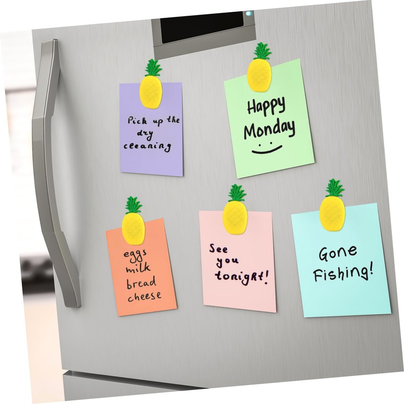 Garneck Office Decor 10pcs Refrigerator Magnets Pineapple Refrigerator Magnets Fruit