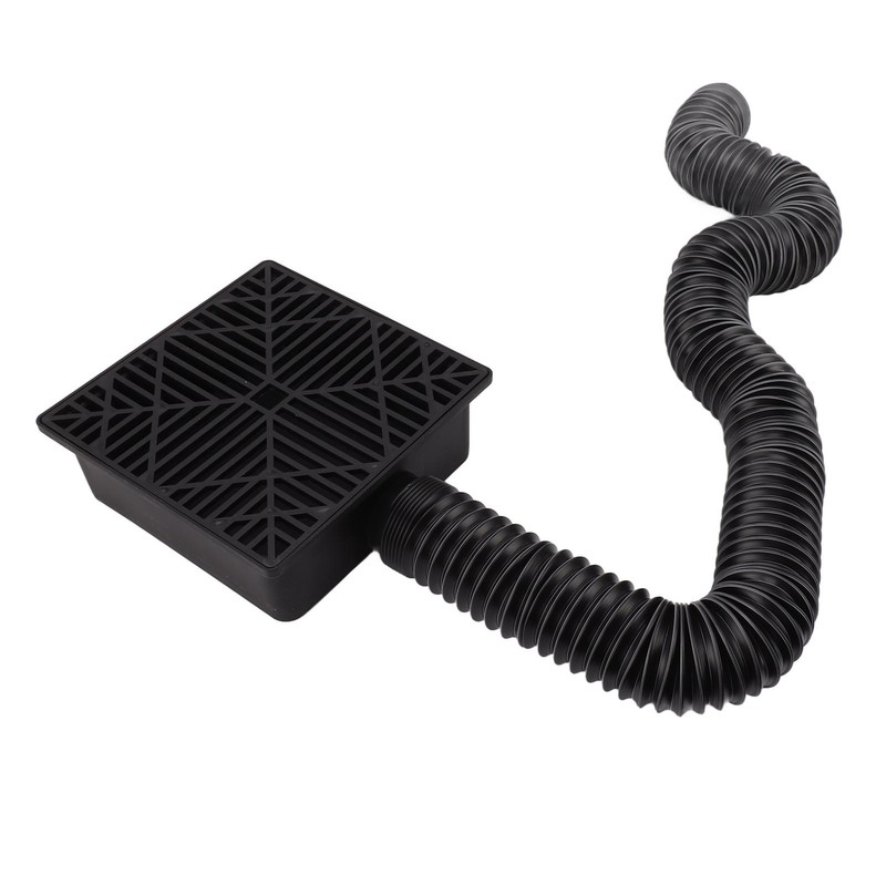Black Gutter Downspout Extensions Catch Basin Low Profile Downspout Extender