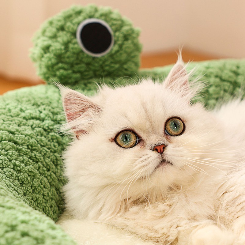 Pet Cave Bed Cute Cartoon Pet Bed Soft Breathable Plush