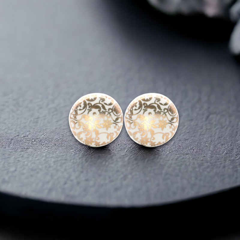 Infinity Decor Pack of 8 White & Golden Colour Designed