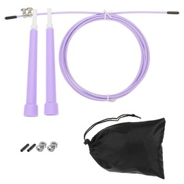 PATIKIL Speed Jump Rope, Adjustable Speed Skipping Rope Tangle-Free Fast Jump Rope with Storage Bag and Spare Parts for Fitness Training, Light Purple