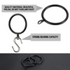 Kinsinder 60 Pieces Metal Curtain Rings, Rings for Curtain Rods