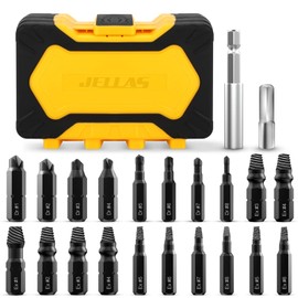 22Pcs Damaged Screw Extractor Set, Easy Out Stripped Screw Remover for Broken Screw 2-12mm, Titanium Antirust Coating, 64-65 HRC Hardness, Burnish & Extract Bits Separatly