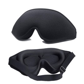 Schlafmaske für Frauen Männer, 100% Licht blockierende Augenmaske für Schlaf, 3D Blackout Schlafmaske für Seitenschläfer, Weiche atmungsaktive Augenbedeckungen, Verstellbarer Riemen Augenbinde Road Tr