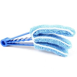 Ashley Housewares Triple Venetian Blind Cleaner - Removable, Hand Washable Microfibre Fabric Duster For Wet Or Dry Cleaning Of Slats
