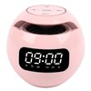 Bluetooth Clock Speaker Round Small Support Memory Card Wireless Alarm