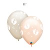 Qualatex 42922 Baby Footprints & Hearts Assorted 11"/ 11-inch Round