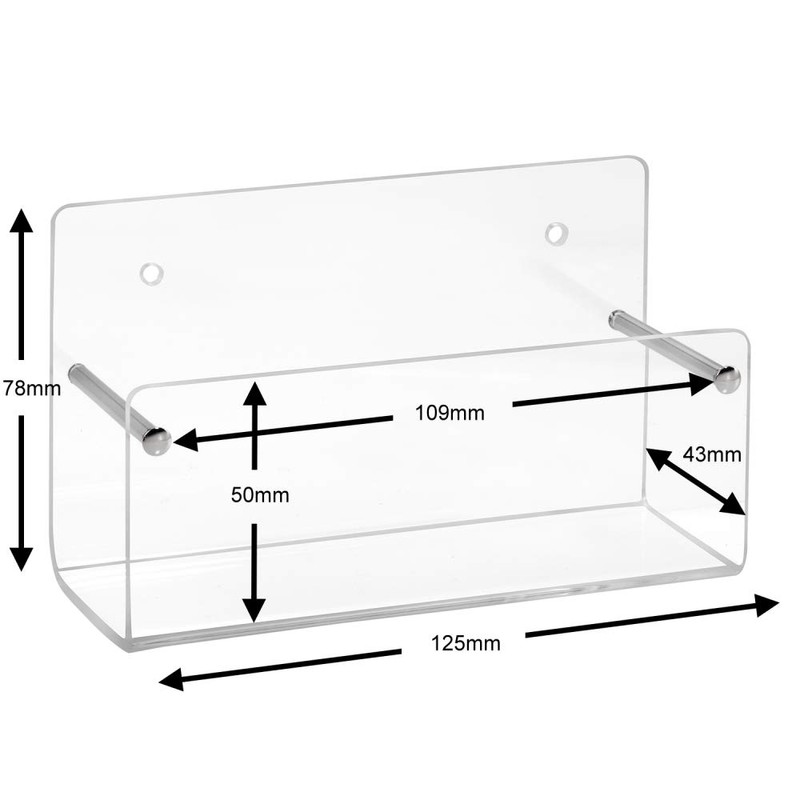 DIN A7 Wall Brochure Holder / Flyer Holder in Landscape