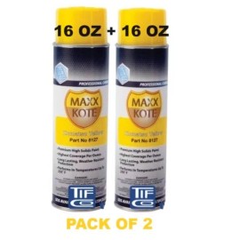 MAXX KOTE PROFESSIONAL KOMATSU FORKLIFT YELLOW SPRAY PAINT TOUCH 16 0Z X2 MADE IN USA PROFESSIONAL 8127