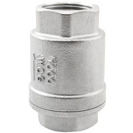 TAODAN Stainless Steel Vertical Threaded Check Valve 3/4" (with Waterproof Seal Tape) In line Spring Lift Type Non return Valve One way Valve