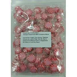 Starlight Peppermint With Cinnamon 2 Lbs Bulk Hard Candy Discs Approximately 175 Pieces