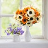 Tepaler Artificial Daisy Flowers 12 Bundles Fall Flowers with 10