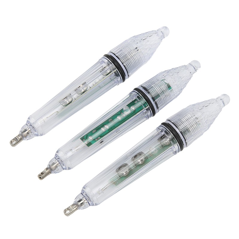 3Pcs Underwater Fishing Light LED Plastic Disposable Bait Lure Lamp