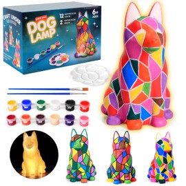 Paint Your Own Dog Lamp Kit - Art Supplies Arts & Crafts Kit, Painting Kit for Kids Ages 6-12, Arts and Crafts for Kids Ages 8-12, Christmas Birthday Gifts for Girls Boys Age 5 6 7 8 9 10 11 12+