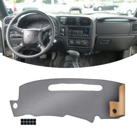 KEYOOG Dashboard Cover Dash Mat Fit for G-MC Jimmy 01-98, Sonoma 04-98 / Chevy Blazer 05-98, S10 04-98 (for Left Hand Drive),Car Dash Board Mat Anti-Glare Carpet,Non-Slip Pad (Grey)