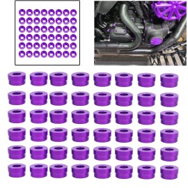 Unbranded Purple CNC Engine Bolt Cover Kit For Harley M8 Softail Touring Road Street Glide
