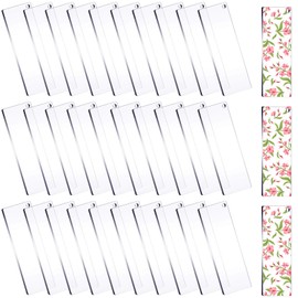 Pack of 70 Acrylic Key Ring Blanks Acrylic Clear Blank Key Ring Blank Rectangle Key Rings Transparent Acrylic Key Ring Blanks for DIY Crafts Vinyl Projects
