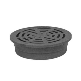 StormDrain 4" Outdoor Catch Basin Round Grate Cover - Fits 4" Sewer and Drain Pipe and Fittings, Triple Wall Pipe and Corrugated Landscape Pipe - Superior Strength and Durability, Black