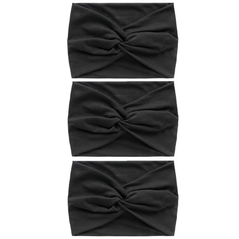Headbands Women's Wide Hair Band Boho Floral Print Knot Elastic
