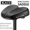 Wide Comfort Bike Saddle for Commuting – Dual Shock Absorption