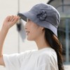 Kuai Women's Hat, Yarn-Dyed, Corsage, Crochet, UV Protection, Lightweight, Breathable,