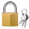 Puroma 1 Pack Keyed Padlock Waterproof Solid Brass Lock, 1.1