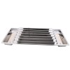 autopart2021 Silver Front Hood Deck Vent Panel Handle Cover Trim