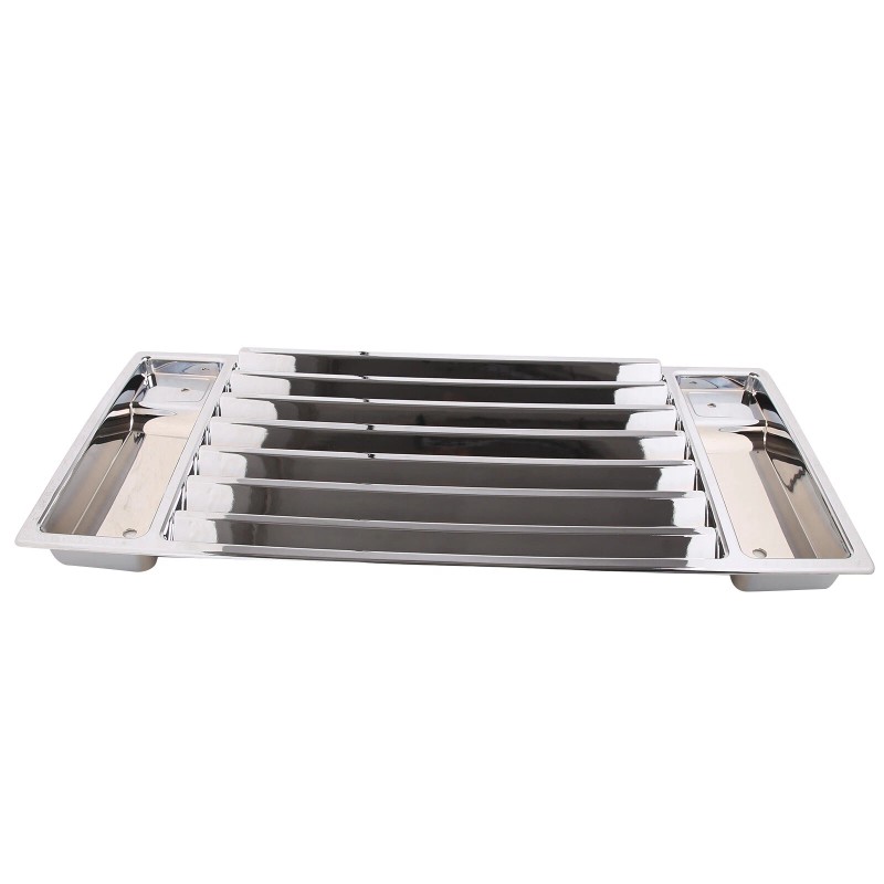 autopart2021 Silver Front Hood Deck Vent Panel Handle Cover Trim