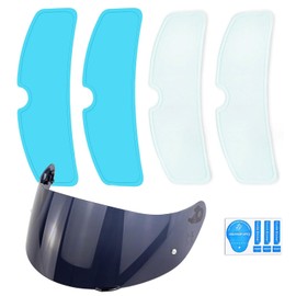 Helmet Anti-Fog Rainproof Film, Versatile, Bike Helmet Shield, Anti-Fog Film, Waterproof, Convenient Paste Type, Helmet Film, Shield, Attached, Visibility, Clear, Can be Used in Four Seasons (2 x Rain
