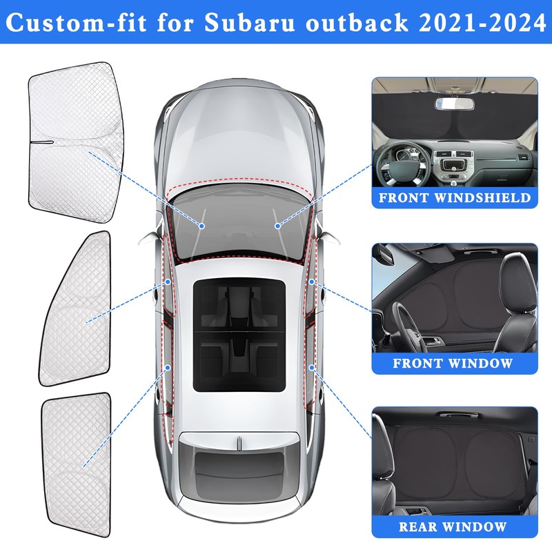 ZATOOTO Outback Car Window Shades 2020-2024, Sun Shade for Side