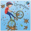 Twizler Happy Birthday Card For Grandson with Mountain Bike –