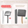 YOYUPETA Large Dog Slicker Brush & Comb Set with Leather