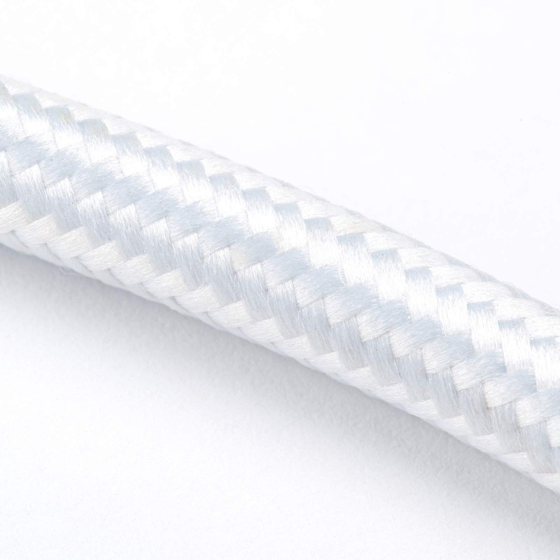 Textile Cable for Lamps, 10 m, White, 3-Core, (3 x