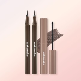 Wake Make [Eye SET] Wake Make Iron Wall Pen Eyeliner + Real Fixing Slim Brow Collar / [아이SET] 웨이크메이크 철벽 펜 아이라이너 + 리얼 픽싱 슬림 브로우카라
