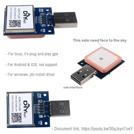DIYmalls VK-162 G-mouse USB GPS Dongle Track Navigation Receiver Module for Raspberri Pi Linux Window Google Earth, not compatible with IOS Andriod