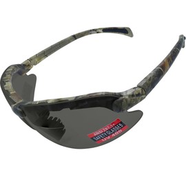 Spits Eyewear Hunting Top Focal OR Bottom Bifocal Shooting Safety Glasses with Forest Camo Frame (Smoke Lenses, 2.50 TOP)