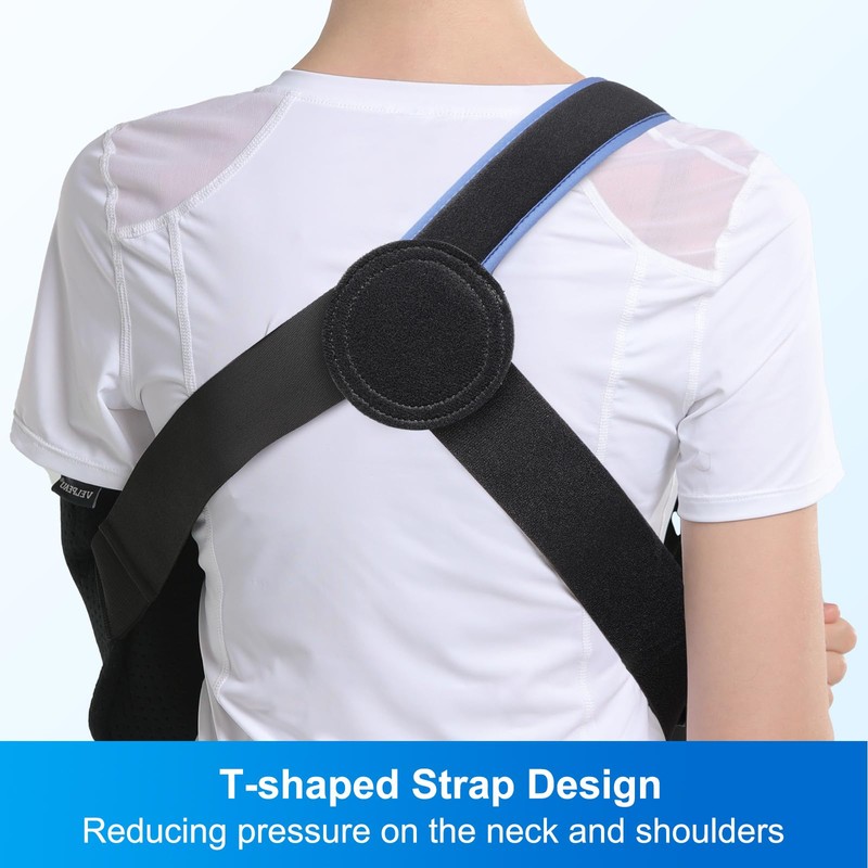 VELPEAU Arm Sling Shoulder Immobilizer- Rotator Cuff Support Brace- Comfortable