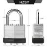 HZSY Padlocks Keyed Alike, Pack of 6, Laminated Steel Keyed