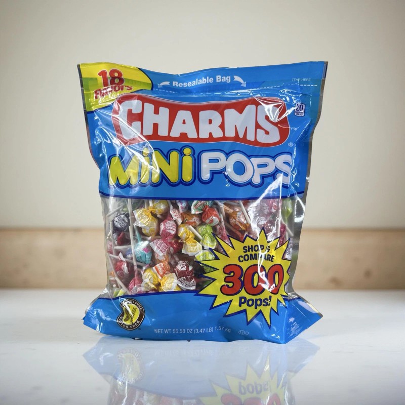 Charms Mini Pops, Classic Candy, 18 Flavors, 300 Lollipops
