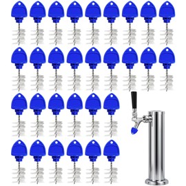 30PCS-Hilangsan Draft Beer Tap Plugs Brush Beer Faucet Plug Beer Tap Cover Faucet Cap Keg Tap Plug Beer Tap Brush Draft Beer Plugs Beer Tap Cleaning Brush Draft Beer Spout Plug for Most Beer Faucet