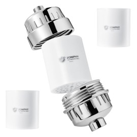 20-Stage Shower Head Filter Replacement Cartridge – Universal Shower Water Filter for Hard Water, Reduces Chlorine & Impurities for Softer Skin & Healthier Hair – High Output, Long-Lasting (Two Pack)