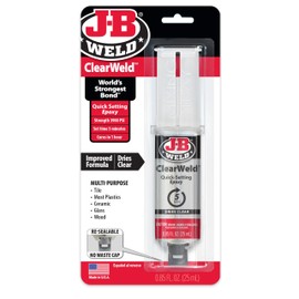J-B Weld J-B Weld 50112 ClearWeld 5 Minute Set Epoxy Syringe - Clear - 25 ml, 25ml