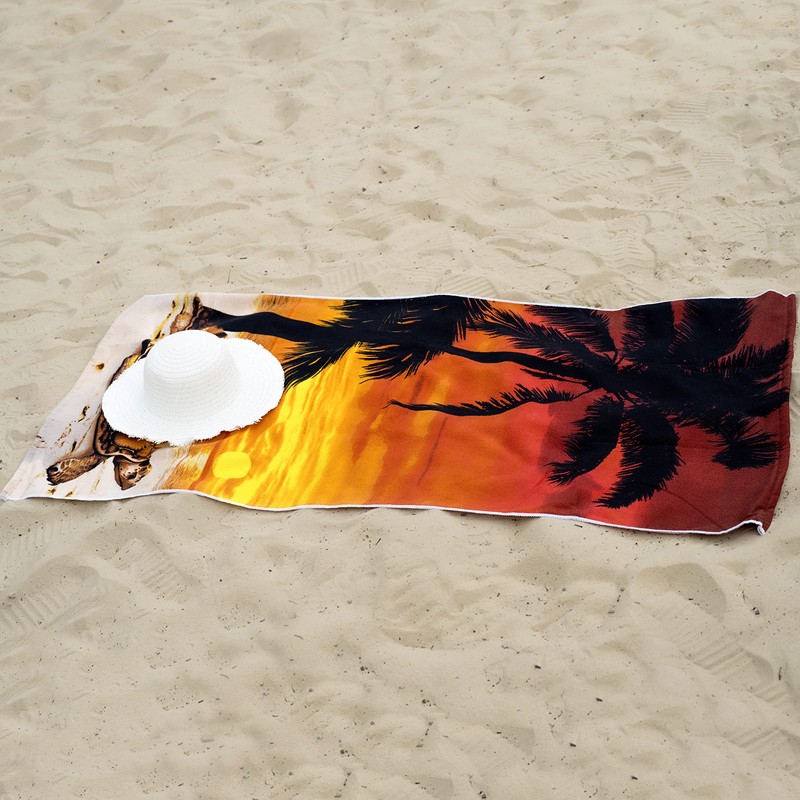 GEEZY Large Microfibre Beach Bath Towel Lightweight Sports Travel Gym