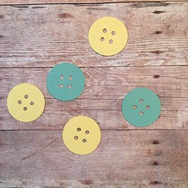 Button Confetti, Sewing Decorations, Sewing Theme, Crafting Decorations, Sew Party Supplies, Button Cut Out