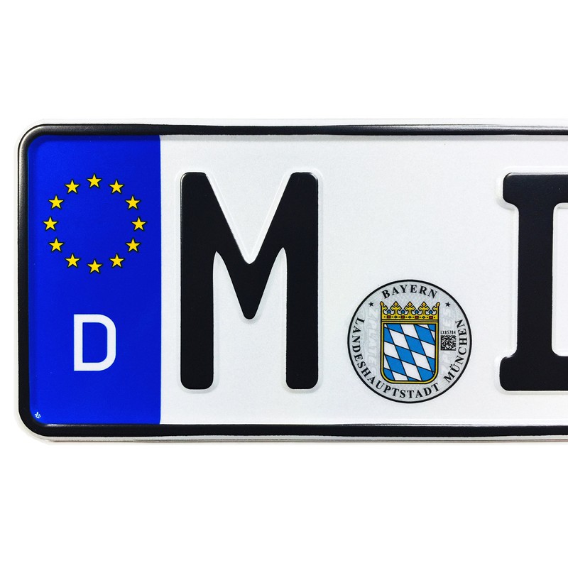 Munich German License Plate